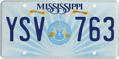 MS license plate YSV763