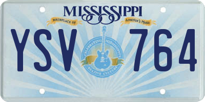 MS license plate YSV764