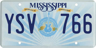 MS license plate YSV766