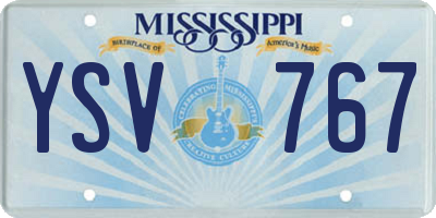 MS license plate YSV767