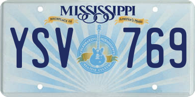 MS license plate YSV769