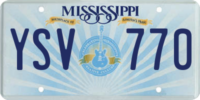 MS license plate YSV770
