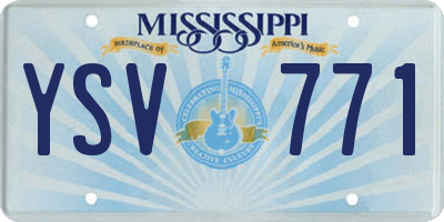 MS license plate YSV771