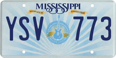 MS license plate YSV773