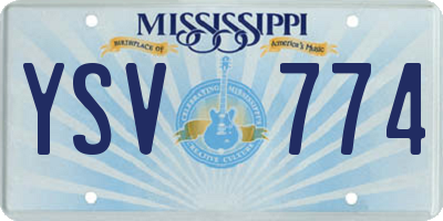 MS license plate YSV774