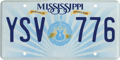 MS license plate YSV776