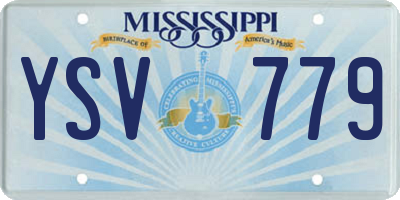 MS license plate YSV779