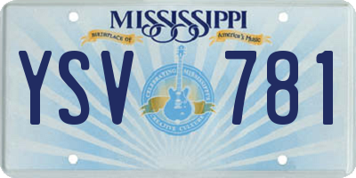MS license plate YSV781