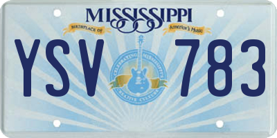 MS license plate YSV783
