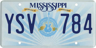 MS license plate YSV784