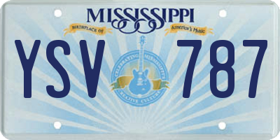 MS license plate YSV787