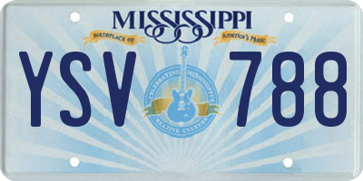 MS license plate YSV788