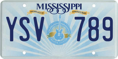 MS license plate YSV789
