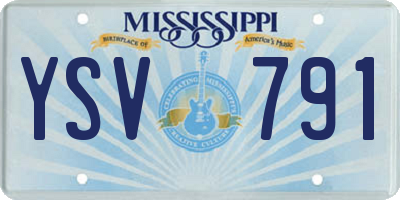 MS license plate YSV791