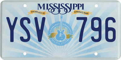 MS license plate YSV796