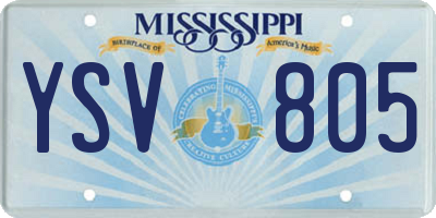 MS license plate YSV805
