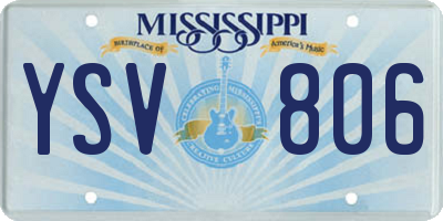 MS license plate YSV806