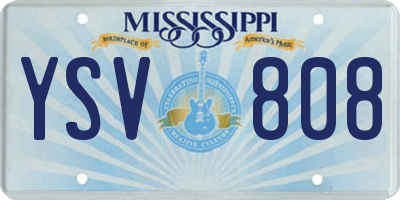 MS license plate YSV808