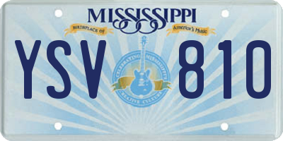 MS license plate YSV810