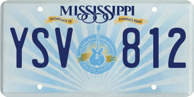 MS license plate YSV812
