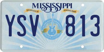 MS license plate YSV813