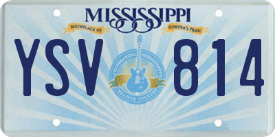 MS license plate YSV814