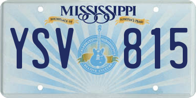 MS license plate YSV815