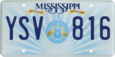 MS license plate YSV816