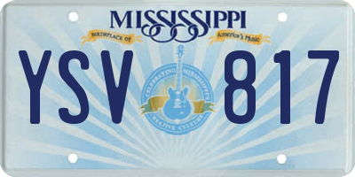 MS license plate YSV817