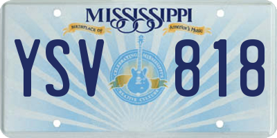 MS license plate YSV818