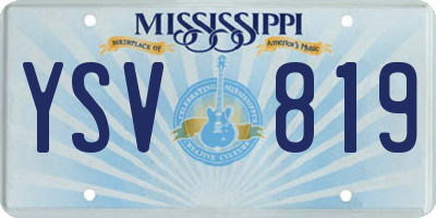 MS license plate YSV819