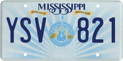 MS license plate YSV821