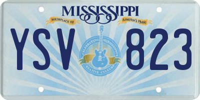 MS license plate YSV823