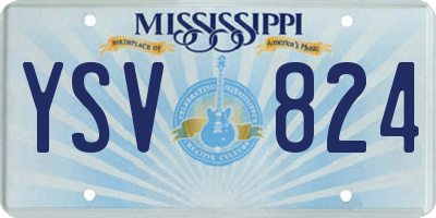 MS license plate YSV824