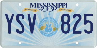 MS license plate YSV825