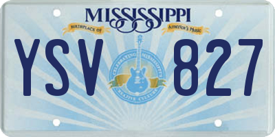 MS license plate YSV827