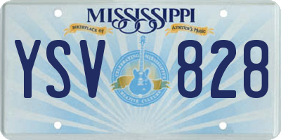 MS license plate YSV828