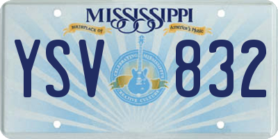 MS license plate YSV832