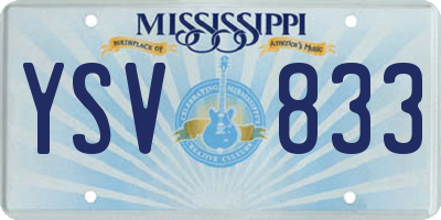 MS license plate YSV833