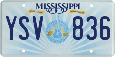 MS license plate YSV836