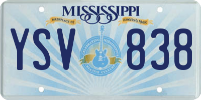 MS license plate YSV838