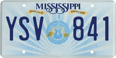 MS license plate YSV841