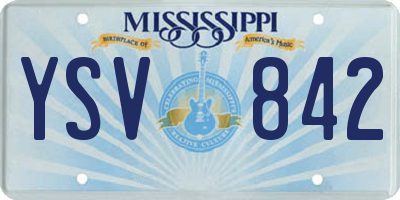 MS license plate YSV842