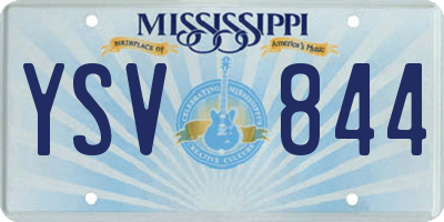 MS license plate YSV844