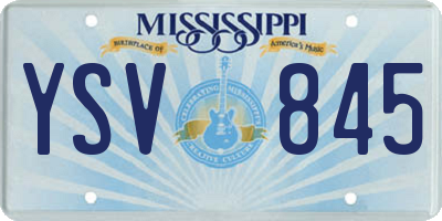 MS license plate YSV845