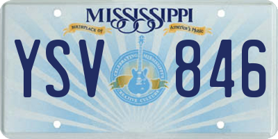 MS license plate YSV846