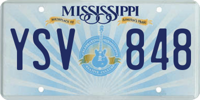 MS license plate YSV848