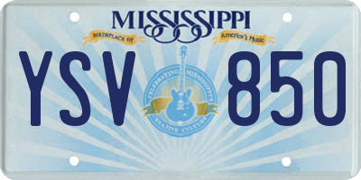 MS license plate YSV850