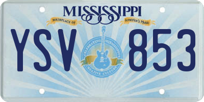 MS license plate YSV853