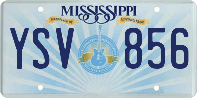 MS license plate YSV856
